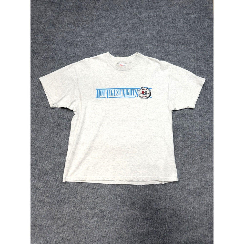 Vntg Hot August Nights T Shirt Corvette Stingray 1993 Reno XL‎ Grey Single Stch